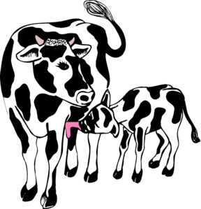 Cow And Calf Clip Art